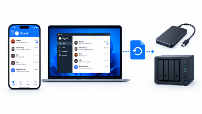 Signal Local Backups on iPhone and Desktop: How to Back Up Chats to a Disk or NAS