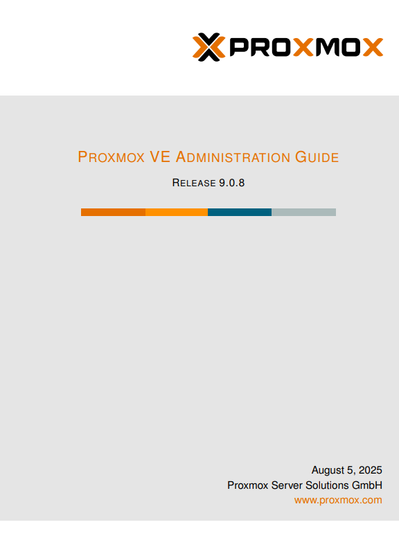 Cover of PROXMOX VE Administation Guide