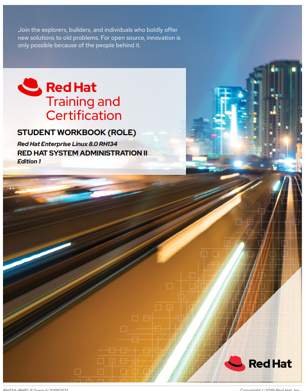 Cover of RedHat Administation 2 rh134